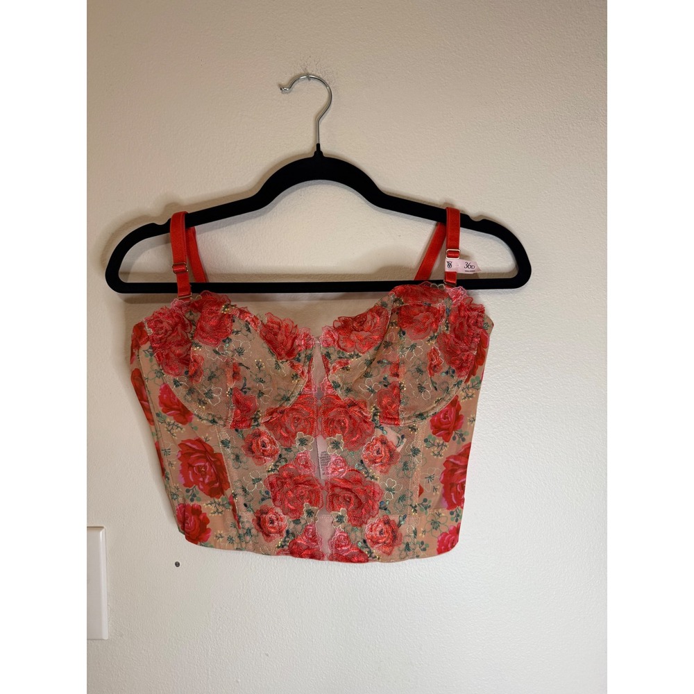 Victoria's‎ Secret Dream Angels Unlined Underwire Floral Corset Size 36D NWT